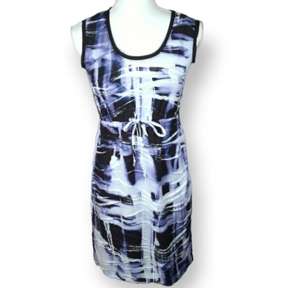 SIMPLY VERA VERA WANG PURPLE/NAVY & BLACK TIE DYE DRESS SZ.XS EUC - Picture 1 of 7